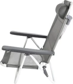 Bo-Camp Beach Chair - Monaco - Aluminium - Grijs -Buiten Kampeer Aanbieding 1031x1200