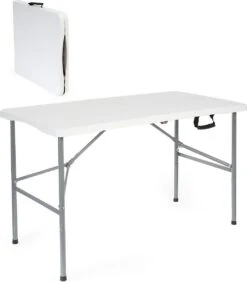 Toboli Klaptafel 120x60x74cm Campingtafel Wit; Bijzettafel, Inklapbare Tafel - Multistrobe -Buiten Kampeer Aanbieding 1051x1200 1