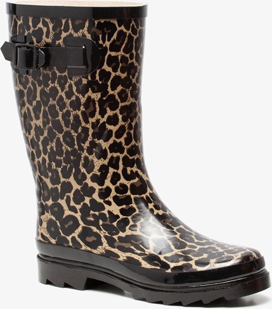 Mountain Peak Dames Regenlaarzen Met Luipaardprint - Bruin - Maat 38 1 Mountain Peak Dames Regenlaarzen Met Luipaardprint - Bruin - Maat 38