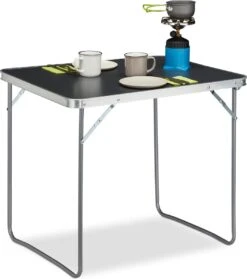 Relaxdays Campingtafel Inklapbaar - Aluminium Klaptafel - Vouwtafel Camping - Koffermodel