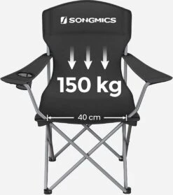 MIRA Home - Campingstoel Set Van 2 Inklapbaar - Klapstoel Met Robuust Frame - Met Flessenhouder - 76 X 51.5 X 95.5 Cm - Zwart 10 MIRA Home - Campingstoel Set Van 2 Inklapbaar - Klapstoel Met Robuust Frame - Met Flessenhouder - 76 X 51.5 X 95.5 Cm - Zwart -Buiten Kampeer Aanbieding 1062x1200