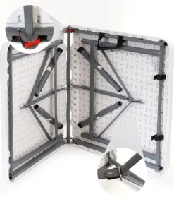 Toboli Klaptafel 120x60x74cm Campingtafel Wit; Bijzettafel, Inklapbare Tafel - Multistrobe -Buiten Kampeer Aanbieding 1063x1200