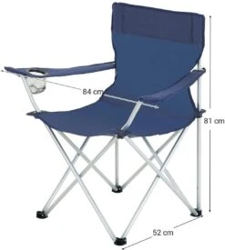 Set Van 2 Opvouwbare Campingstoelen, Klapstoelen Voor Buiten, Comfortabel, Met Armleuningen En Bekerhouders, Stabiel Frame, Draagvermogen 120 Kg - Blauw -Buiten Kampeer Aanbieding 1078x1200 1