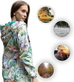 BiggDesign Faces - Dames Regenjas Waterdicht - Regenpak - Maat M -Buiten Kampeer Aanbieding 1082x1200 6