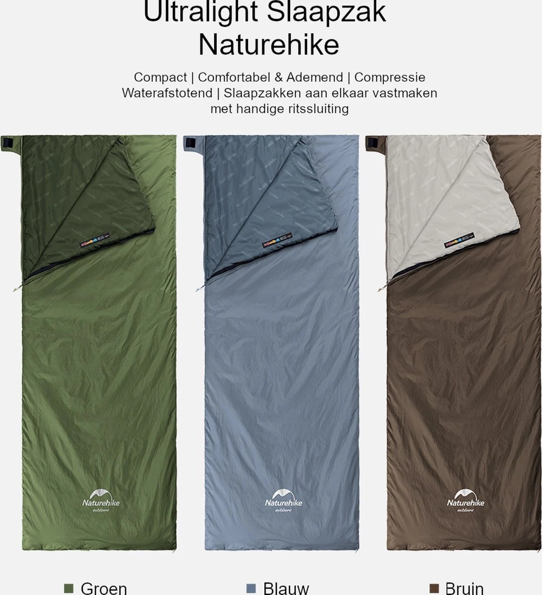 Naturehike® Slaapzak - Lichtgewicht - 190*75cm - Compact - Waterdicht - 3 Seizoenen Slaapzak Lente, Zomer & Herfst - Outdoor - Slaapzakken Volwassen & Kinderen 8 Naturehike® Slaapzak - Lichtgewicht - 190*75cm - Compact - Waterdicht - 3 Seizoenen Slaapzak Lente, Zomer & Herfst - Outdoor - Slaapzakken Volwassen & Kinderen - Afbeelding 8