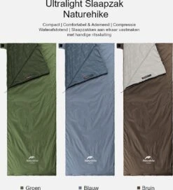Naturehike® Slaapzak - Lichtgewicht - 205*85cm - Compact - Waterdicht - 3 Seizoenen Slaapzak Lente, Zomer & Herfst - Outdoor - Slaapzakken Volwassen & Kinderen -Buiten Kampeer Aanbieding 1093x1200