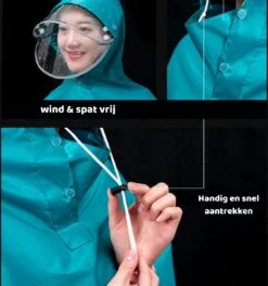 Simple Lifestyle® Universeel Regenjas Bromfiets Hoes Scooter Regenponcho Beenkleed - Zwart -Buiten Kampeer Aanbieding 1124x1200 2