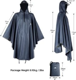Anyoo Waterdichte Fietsponcho Fiets Regenjas Jas Capes Lichtgewicht Compact Herbruikbaar Voor Jongens Mannen Vrouwen Volwassenen -Buiten Kampeer Aanbieding 1140x1200 9