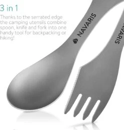 Navaris 2x Spork Titanium Campingbestek - Vork, Mes En Lepel In één - Bestek Voor Onderweg En Op Reis - Lichtgewicht - Inclusief Bewaarzakje 11 Navaris 2x Spork Titanium Campingbestek - Vork, Mes En Lepel In één - Bestek Voor Onderweg En Op Reis - Lichtgewicht - Inclusief Bewaarzakje -Buiten Kampeer Aanbieding 1148x1200 3