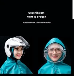 Simple Lifestyle® Universeel Regenjas Bromfiets Hoes Scooter Regenponcho Beenkleed - Zwart -Buiten Kampeer Aanbieding 1157x1200 9