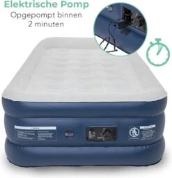 LifeGoods Luchtbed - 1 Persoons - Met Ingebouwde Pomp - Incl. Draagtas En Reparatiekit -Buiten Kampeer Aanbieding 1159x1200 4