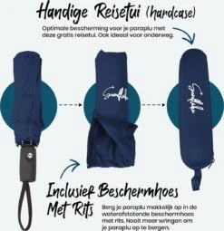 Sunflake Stormparaplu Opvouwbaar - Stormbestendig Tot 140km/u - Automatisch Uitklapbaar - Incl. Beschermhoes En Reisetui - Blauw 11 Sunflake Stormparaplu Opvouwbaar - Stormbestendig Tot 140km/u - Automatisch Uitklapbaar - Incl. Beschermhoes En Reisetui - Blauw -Buiten Kampeer Aanbieding 1161x1200 8
