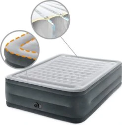 Intex Luchtbed - 2-Persoons - 152 X 203 X 33 Cm - Grijs - Met Ingebouwde Pomp, Hoeslaken Wit En Reparatieset 11 Intex Luchtbed - 2-Persoons - 152 X 203 X 33 Cm - Grijs - Met Ingebouwde Pomp, Hoeslaken Wit En Reparatieset -Buiten Kampeer Aanbieding 1166x1200