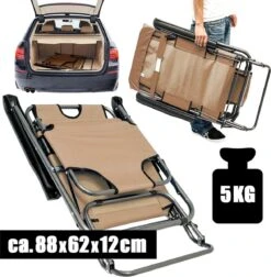Ligstoel Opvouwbaar 155x60cm - Lichte Ligbed Relaxstoel Tuinstoel Campingstoel Strandstoel -Buiten Kampeer Aanbieding 1176x1200