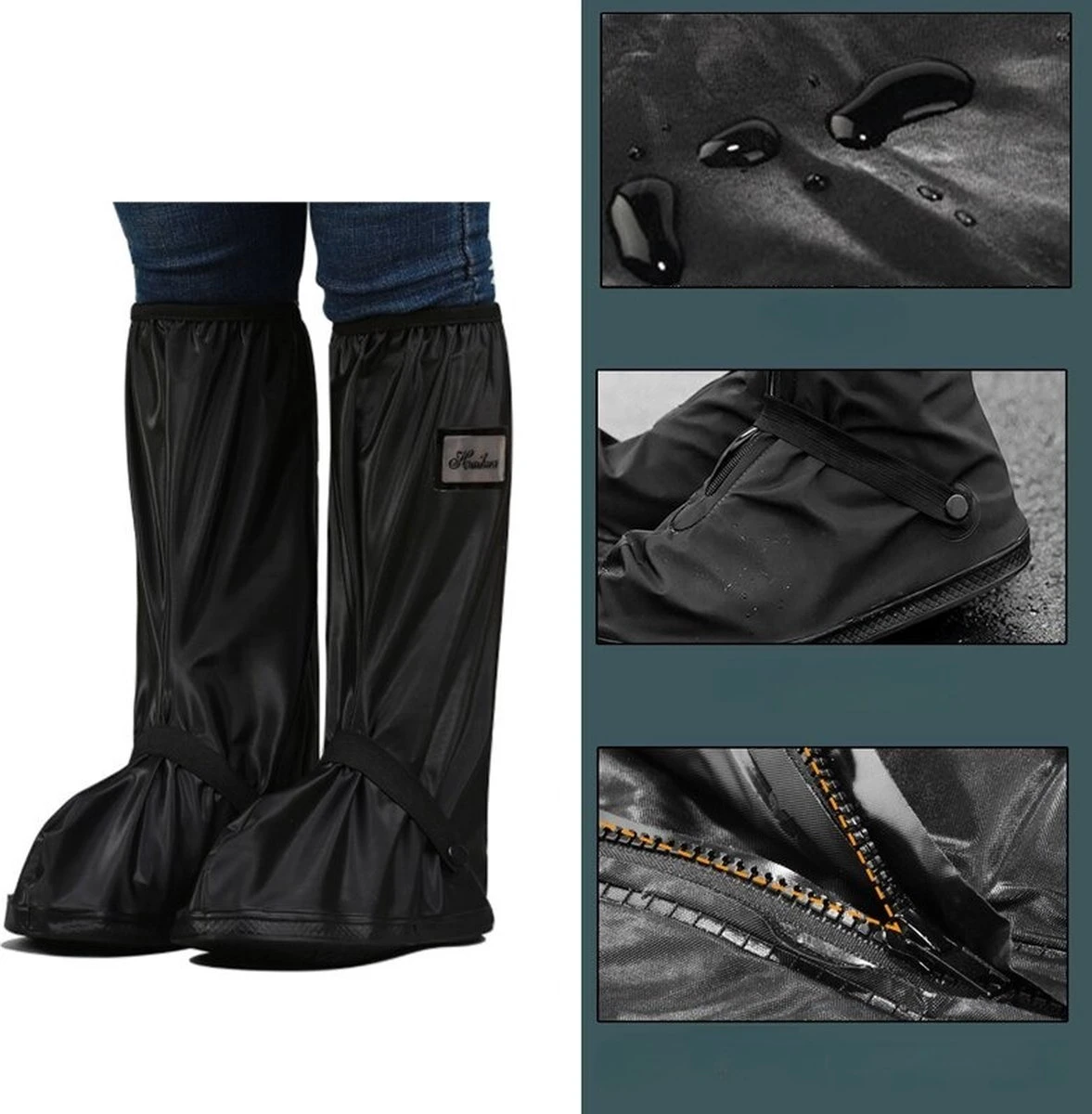 EASTWALL Cover Pro Schoenhoezen - Schoenovertrek Herbruikbaar - Bescherm Je Schoenen Tegen Water, Modder En Sneeuw - Universele Waterdichte Overschoenen - Schoenbeschermers - Anti-slip - Trekkoord Afsluiting - Zwart - Maat 43-44 3 EASTWALL Cover Pro Schoenhoezen - Schoenovertrek Herbruikbaar - Bescherm Je Schoenen Tegen Water, Modder En Sneeuw - Universele Waterdichte Overschoenen - Schoenbeschermers - Anti-slip - Trekkoord Afsluiting - Zwart - Maat 43-44 - Afbeelding 3