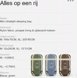 Naturehike® Slaapzak - Lichtgewicht - 190*75cm - Compact - Waterdicht - 3 Seizoenen Slaapzak Lente, Zomer & Herfst - Outdoor - Slaapzakken Volwassen & Kinderen 21 Naturehike® Slaapzak - Lichtgewicht - 190*75cm - Compact - Waterdicht - 3 Seizoenen Slaapzak Lente, Zomer & Herfst - Outdoor - Slaapzakken Volwassen & Kinderen -Buiten Kampeer Aanbieding 1190x1200 1