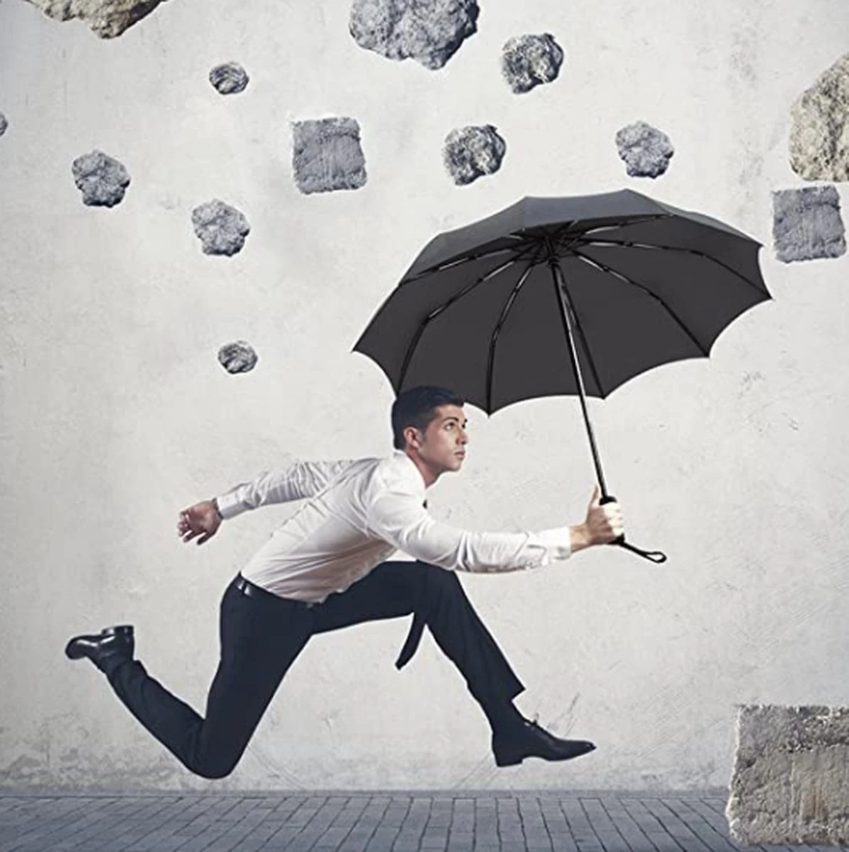 Bushifi Stormparaplu Paraplu - Opvouwbaar - Zwart - 10 Panelen - Polsband 7 Bushifi Stormparaplu Paraplu - Opvouwbaar - Zwart - 10 Panelen - Polsband - Afbeelding 7