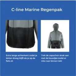C-Line Regenpak Met Capuchon - Reflecterende Jas - Nieuw Model - Volwassen Maat M -Buiten Kampeer Aanbieding 1197x1200 39