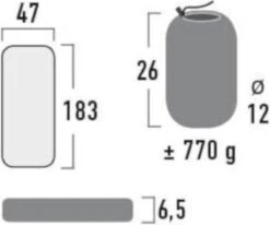 High Peak Tulsa Slaapmat - Donkergrijs -Buiten Kampeer Aanbieding 1200x1000 7