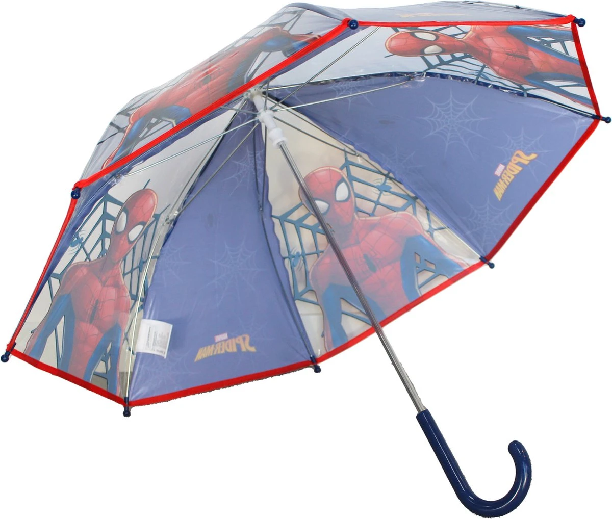 Marvel Spiderman Kinderparaplu - Blauw/rood - D73 Cm 2 Marvel Spiderman Kinderparaplu - Blauw/rood - D73 Cm - Afbeelding 2