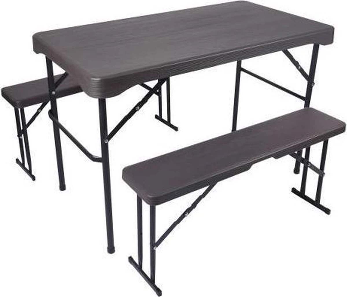 Rijoka Campingtafel Met Banken - Houtlook | Inklapbare Picknickset 108 X 60cm 1 Rijoka Campingtafel Met Banken - Houtlook | Inklapbare Picknickset 108 X 60cm