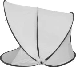 Deryan Luxe Pop Up Strandtent XXL - Anti-UV 50+ - Zilver -Buiten Kampeer Aanbieding 1200x1047