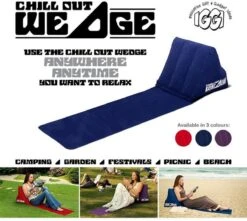 CKB LTD - Chill Out - Luchtbed - Campingstoel - Wedge Opblaasbare Ligstoel - Blauw Strandstoel 1 Persoons Volwassen Luchtbedden Kampeerstoel Vouwstoel Stoel Slaapmatje Slaapmatten Opvouwbaar Volwassenen Tuinstoel Opblaasstoel Kampeerstoelen Lucht -Buiten Kampeer Aanbieding 1200x1072 1