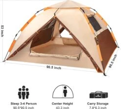 Merkloos Kamping Tent / Absolutely Waterproof, Lightweight Camping Tent With - Tent Ideal For Camping In The Garden, Dome Tent, -Buiten Kampeer Aanbieding 1200x1083 1
