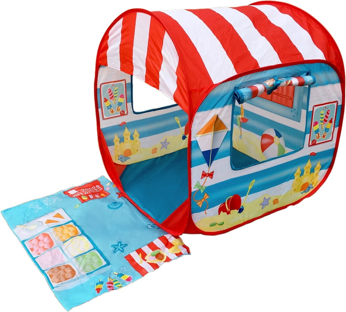Pop-Up Strandtent: Beach Hut - Speeltent 2 Pop-Up Strandtent: Beach Hut - Speeltent - Afbeelding 2