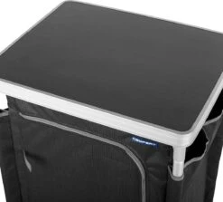 Campart Campingkast CU-0719 – Opvouwbaar En Verstelbaar - 4 Verstelbare Poten - 3 Lagen - Aluminium Frame - Grijs -Buiten Kampeer Aanbieding 1200x1084 2