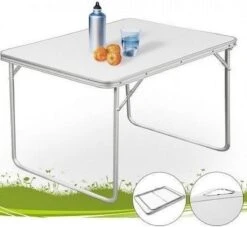 Merkloos Aluminium Inklapbare Tuintafel - Campingtafel - 80x60x68 Cm -Buiten Kampeer Aanbieding 1200x1105 3