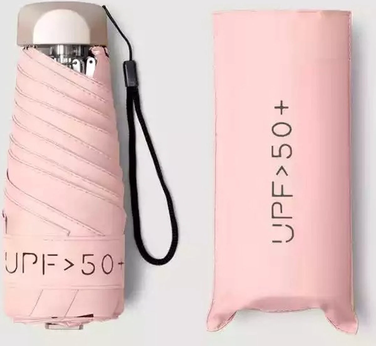 Paraplu Plaza Lichtgewicht Paraplu | Mini Paraplu | Handtas Paraplu | Elegante Licht Roze Paraplu Eco Vriendelijk, Waterdicht En UV Beschermend 2 Paraplu Plaza Lichtgewicht Paraplu | Mini Paraplu | Handtas Paraplu | Elegante Licht Roze Paraplu Eco Vriendelijk, Waterdicht En UV Beschermend - Afbeelding 2