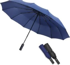 Stormparaplu Opvouwbaar - Paraplu - Automatische Stormparaplu - Tot 110km P/u Windproof - 12 Ribben