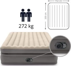 Intex Prime Comfort - Luchtbed - 2-Persoons - 152x203x51 Cm (BxLxH) - Grijs - Met Ingebouwde Motorpomp -Buiten Kampeer Aanbieding 1200x1124 3
