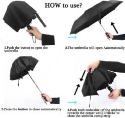 IBright Storm Paraplu - Paraplu - Extra Sterk - Opvouwbaar - Automatisch Uitklapbaar - Ø 105 - Inclusief Beschermhoes -Buiten Kampeer Aanbieding 1200x1129 5