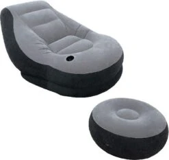Intex Lounge Stoel - Ultra Lounge - Opblaasbaar - Grijs/zwart -Buiten Kampeer Aanbieding 1200x1132 4