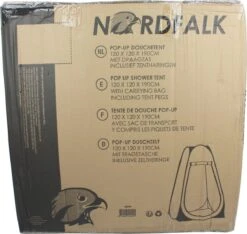 NordFalk Douchetent Pop-up 190 Cm - Camping Douche - Omkleedtent - Incl. Tentharingen En Draagtas - Groen -Buiten Kampeer Aanbieding 1200x1135