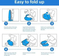 IGOODS Pop-up Tent - 2/3-Persoons - Blauw -Buiten Kampeer Aanbieding 1200x1137 2