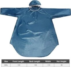 Fuegobird - Poncho Regenponcho - Fiets Wandel Motor - Outdoor Poncho - Kwaliteit Poncho - One Size - Unisex Cyan -Buiten Kampeer Aanbieding 1200x1137 7