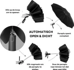 Tamarow™ Automatische Opvouwbare Paraplu - Omgekeerd Design - Windproof - Lichtgewicht - Reflectie - Omgekeerd Design - Roze -Buiten Kampeer Aanbieding 1200x1140 8