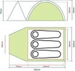 Coleman Darwin 3 Plus Koepeltent - 3-Persoons - Groen -Buiten Kampeer Aanbieding 1200x1141 1