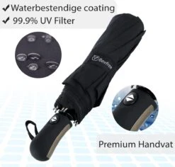 Beefree - Automatische King-size Stormparaplu Ø 123 Cm - Zwart -Buiten Kampeer Aanbieding 1200x1148 5