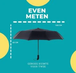Paraplu - Stormparaplu - Opvouwbaar - Storm- En Regenbestendig - Automatisch Uitklapbaar - Zwart -Buiten Kampeer Aanbieding 1200x1155 19