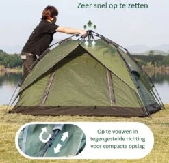 Sens Design Pop Up Tent - Tent - 2-3 Personen -Buiten Kampeer Aanbieding 1200x1161