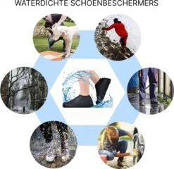 Siliconen Unisex Waterdichte Overschoenen Zwart Maat L 39-44 - Herbruikbaar – Anti Slip Regen Overschoen - Schoenhoesjes - Waterdichte Schoenbeschermers - Regenhoes – Schoenovertrek - Regenlaarzen -Buiten Kampeer Aanbieding 1200x1165 11