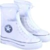 Unisex Waterdichte Overschoenen Met Rits En Aantrekkoord - Maat L 37/38 - Herbruikbaar – Transparant - Anti Slip Regen Overschoen - Schoenhoesjes - Waterdichte Schoenbeschermers - Regenhoes – Schoenovertek - Regenlaarzen