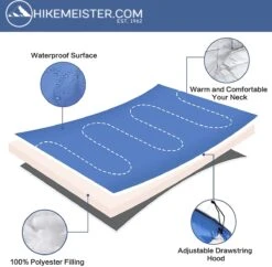 HikeMeister ® Mummy Slaapzak Kamperen Blauw Ca. 220 X 75 Cm Met Draagtas -Buiten Kampeer Aanbieding 1200x1177 2