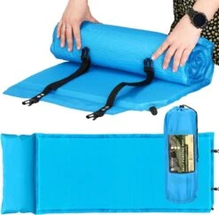Springos Slaapmat | Zelfopblazend | 186 Cm | Inclusief Hoes & Hoofdkussen | Lichtblauw -Buiten Kampeer Aanbieding 1200x1180 3