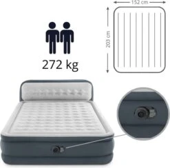 Intex 64448 - Queen Deluxe Ultra-Plush Zelfopblazend 2-persoons Luchtbed Met Hoofdboord (203x152x46cm) 25 Intex 64448 - Queen Deluxe Ultra-Plush Zelfopblazend 2-persoons Luchtbed Met Hoofdboord (203x152x46cm) -Buiten Kampeer Aanbieding 1200x1183 1