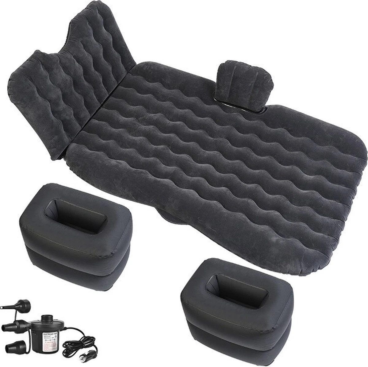 EZLife Auto Luchtbed Zwart 187x95cm 1 EZLife Auto Luchtbed Zwart 187x95cm